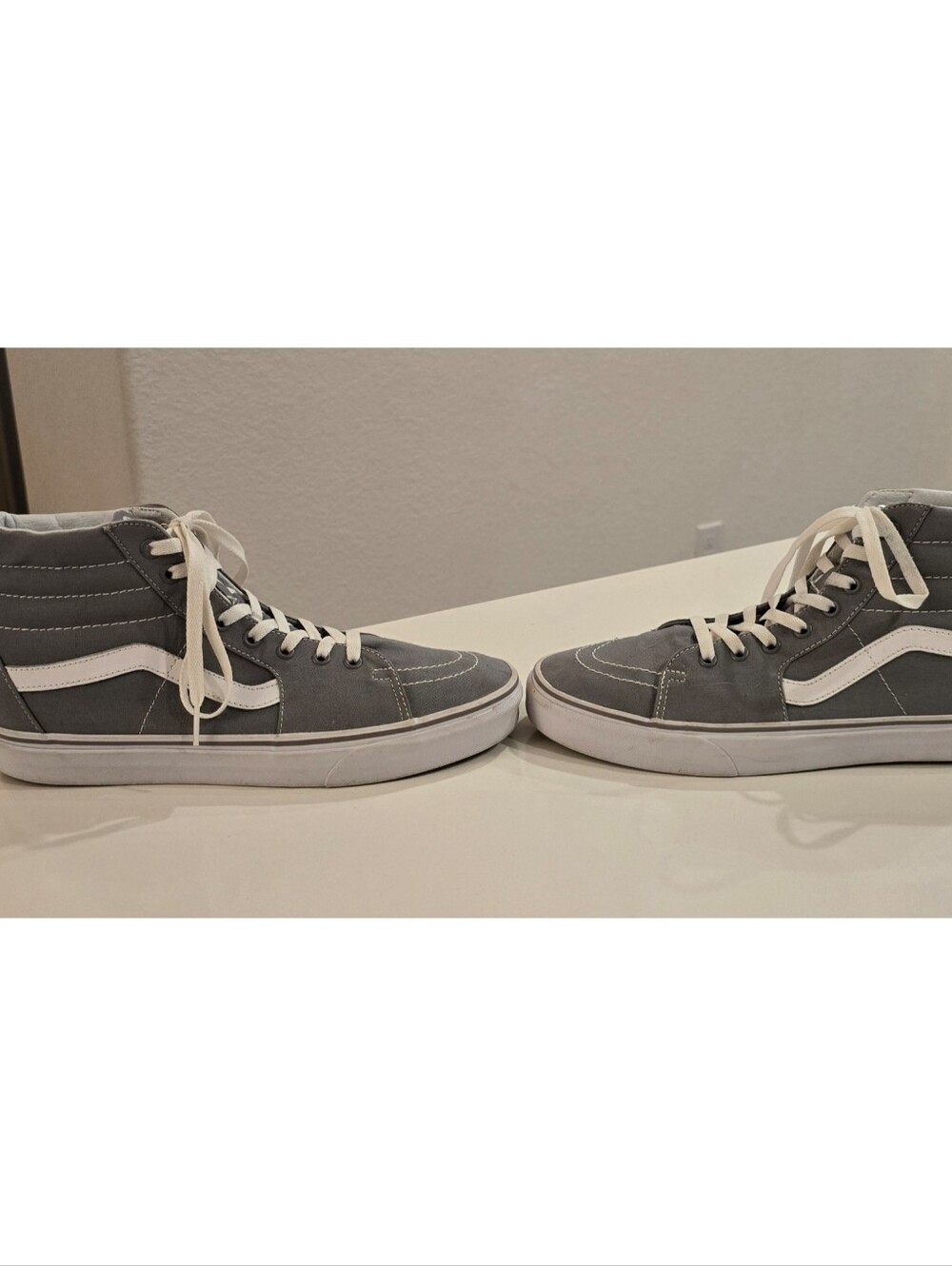 Vans Sk8-Hi Frost Gray High Top Sneakers Women’s 12 Men’s 10.5 - Picture 7 of 12